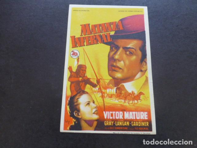 Cine: MATANZA INFERNAL PROGRAMA DE MANO SIN PUBLICIDAD - Foto 1