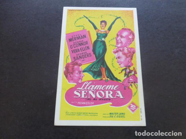 Cine: LLAMEME SE&Ntilde;ORA PROGRAMA DE MANO SIN PUBLICIDAD - Foto 1