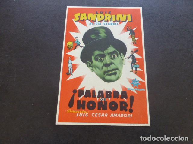 Cine: PALABRA DE HONOR PROGRAMA DE MANO SIN PUBLICIDAD - Foto 1