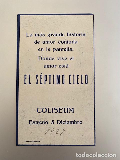 Cine: PROGRAMA TROQUELADO S&Eacute;PTIMO CIELO. PERFECTO ESTADO. CINE COLISEUM - Foto 3