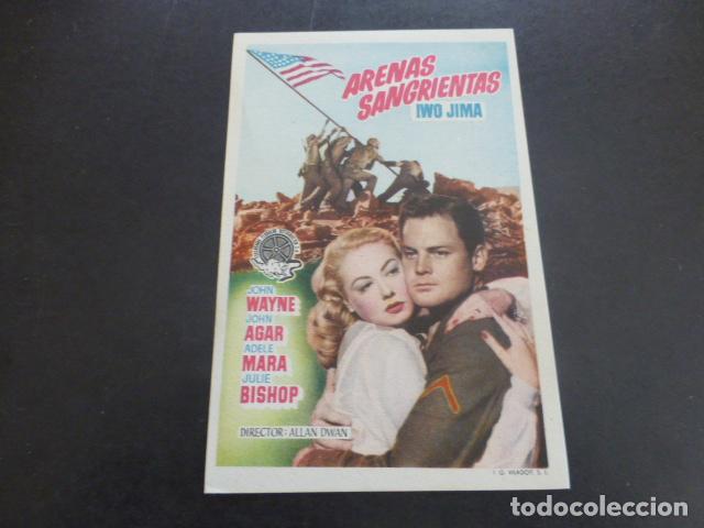 Cine: ARENAS SANGRIENTAS PROGRAMA DE MANO SIN PUBLICIDAD - Foto 1