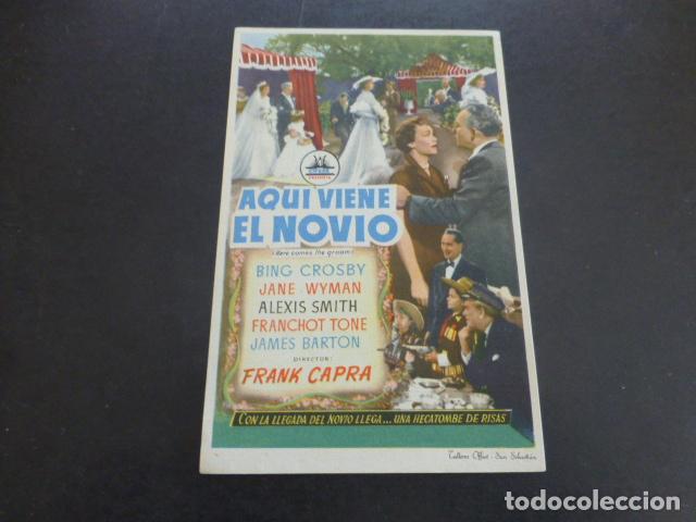 Cine: AQUI VIENE EL NOVIO PROGRAMA DE MANO SIN PUBLICIDAD - Foto 1
