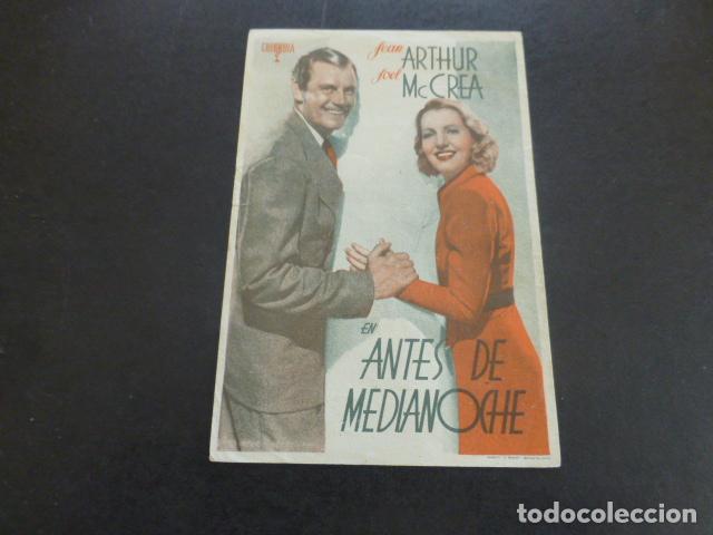 Cine: ANTES DE MEDIA NOCHE PROGRAMA DE MANO SIN PUBLICIDAD - Foto 1