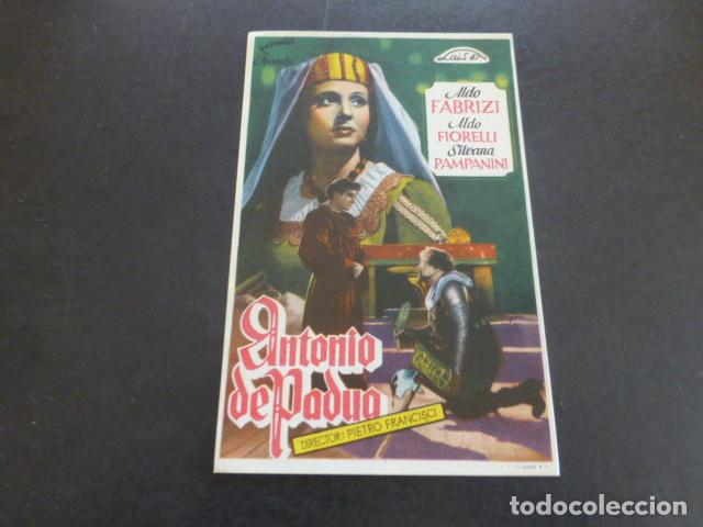 Cine: ANTONIO DE PADUA PROGRAMA DE MANO SIN PUBLICIDAD - Foto 1