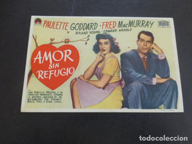 Cine: AMOR SIN REFUGIO PROGRAMA DE MANO SIN PUBLICIDAD - Foto 1