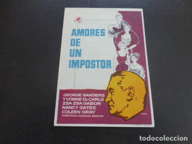 Cine: AMORES DE UN IMPOSTOR PROGRAMA DE MANO SIN PUBLICIDAD - Foto 1