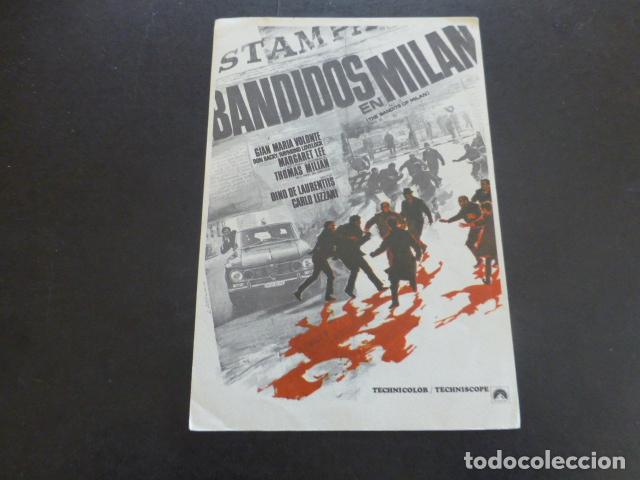 Cine: BANDIDOS EN MIL&Aacute;N PROGRAMA DE MANO SIN PUBLICIDAD - Foto 1