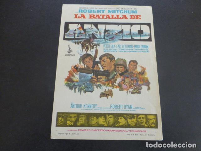 Cine: LA BATALLA DE ANZIO PROGRAMA DE MANO SIN PUBLICIDAD - Foto 1