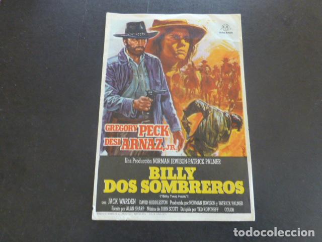 Cine: BILLY DOS SOMBREROS PROGRAMA DE MANO SIN PUBLICIDAD - Foto 1