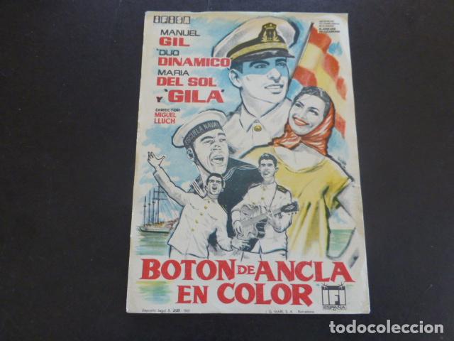 Cine: BOTON DE ANCLA EN COLOR PROGRAMA DE MANO SIN PUBLICIDAD - Foto 1
