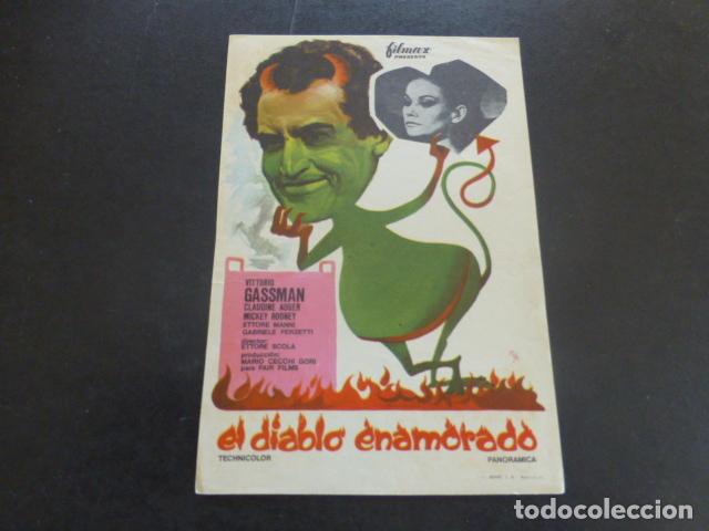 Cine: EL DIABLO ENAMORADO PROGRAMA DE MANO SIN PUBLICIDAD - Foto 1