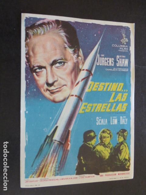 Cine: DESTINO LAS ESTRELLAS PROGRAMA DE MANO SIN PUBLICIDAD - Foto 1
