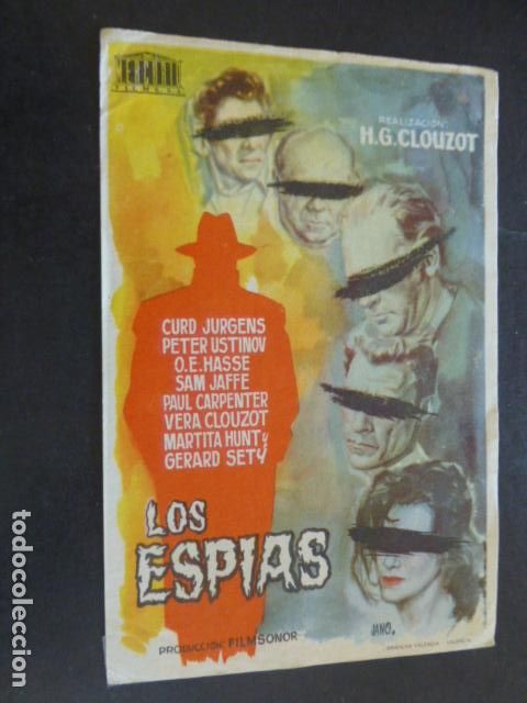Cine: LOS ESPIAS PROGRAMA DE MANO SIN PUBLICIDAD - Foto 1