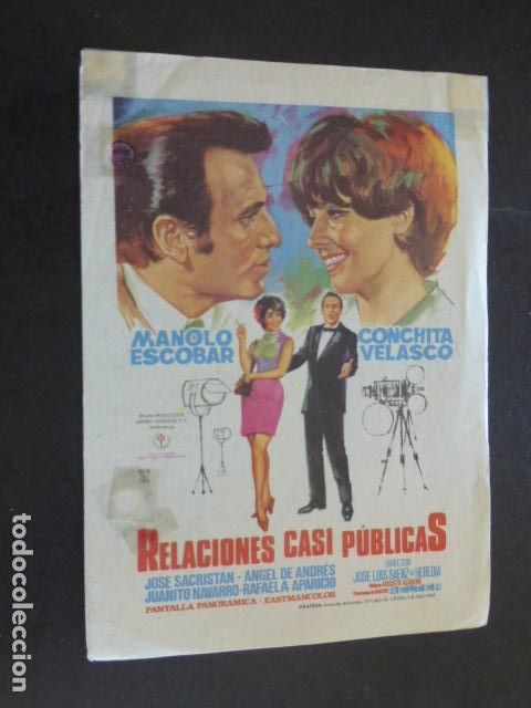Cine: RELACIONES CASI PUBLICAS PROGRAMA DE MANO SIN PUBLICIDAD - Foto 1