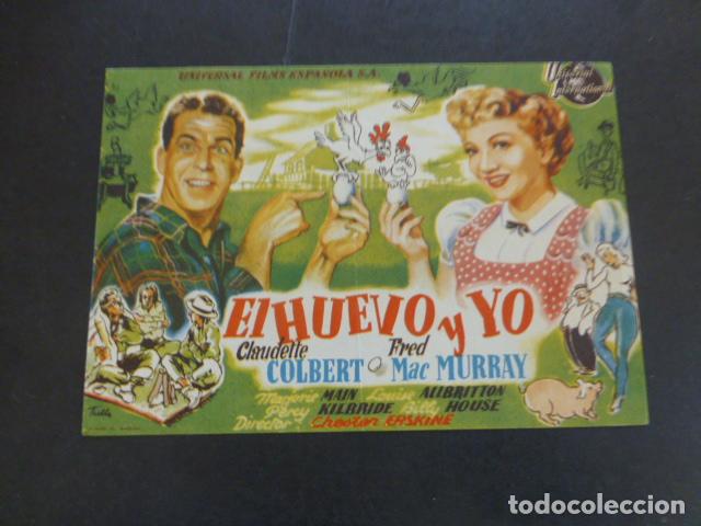 Cine: EL HUEVO Y YO PROGRAMA DE MANO SIN PUBLICIDAD - Foto 1