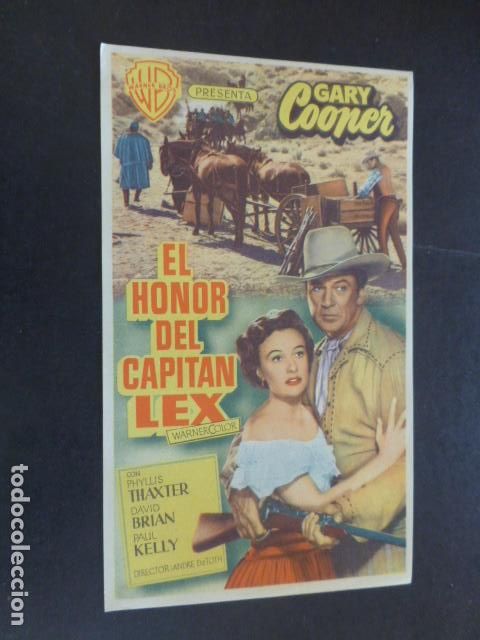 Cine: EL HONOR DEL CAPITAN LEX PROGRAMA DE MANO SIN PUBLICIDAD - Foto 1