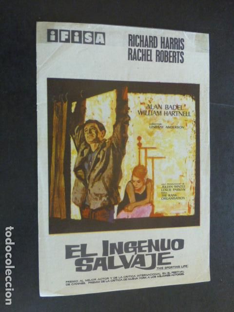 Cine: EL INGENUO SALVAJE PROGRAMA DE MANO SIN PUBLICIDAD - Foto 1