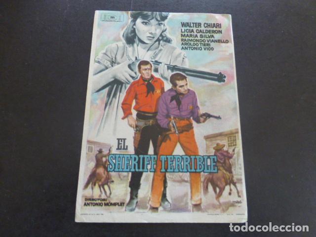 Cine: EL SHERIFF TERRIBLE PROGRAMA DE MANO SIN PUBLICIDAD - Foto 1