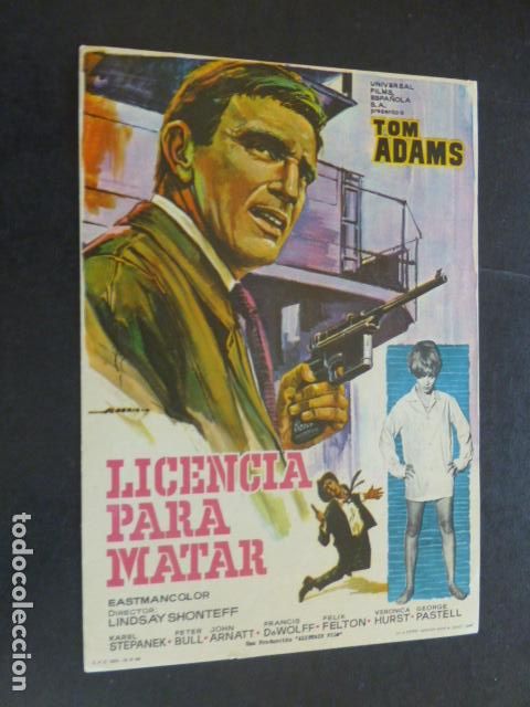 Cine: LICENCIA PARA MATAR PROGRAMA DE MANO SIN PUBLICIDAD - Foto 1