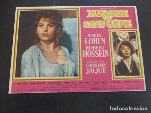 Cine: MADAME SANS GENE PROGRAMA DE MANO SIN PUBLICIDAD - Foto 1