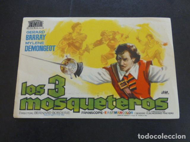 Cine: LOS 3 MOSQUETEROS PROGRAMA DE MANO SIN PUBLICIDAD - Foto 1