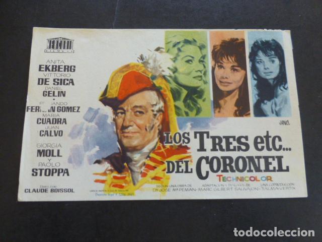 Cine: LOS TRES ETC.. DEL CORONEL PROGRAMA DE MANO SIN PUBLICIDAD - Foto 1