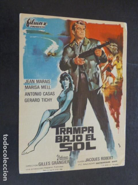 Cine: TRAMPA BAJO EL SOL PROGRAMA DE MANO SIN PUBLICIDAD - Foto 1