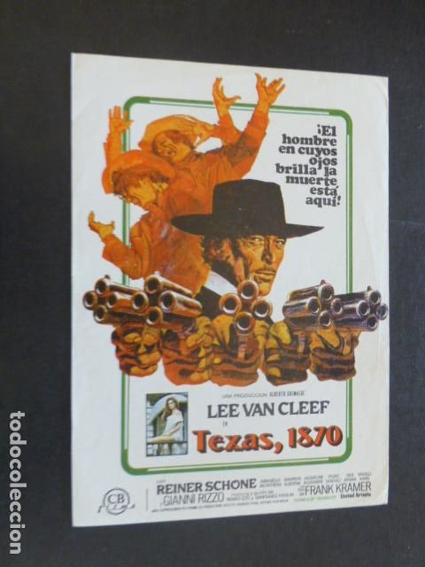 Cine: TEXAS 1870 PROGRAMA DE MANO SIN PUBLICIDAD - Foto 1