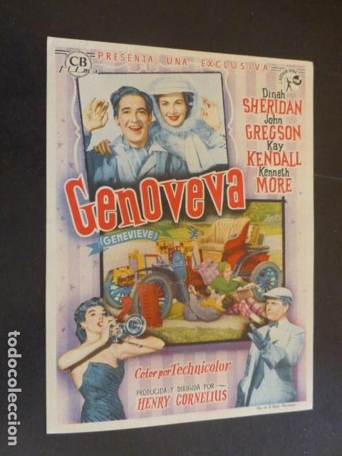 Cine: GENOVEVA PROGRAMA DE MANO SIN PUBLICIDAD - Foto 1