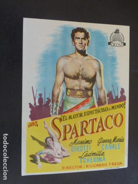 Cine: SPARTACO PROGRAMA DE MANO SIN PUBLICIDAD - Foto 1