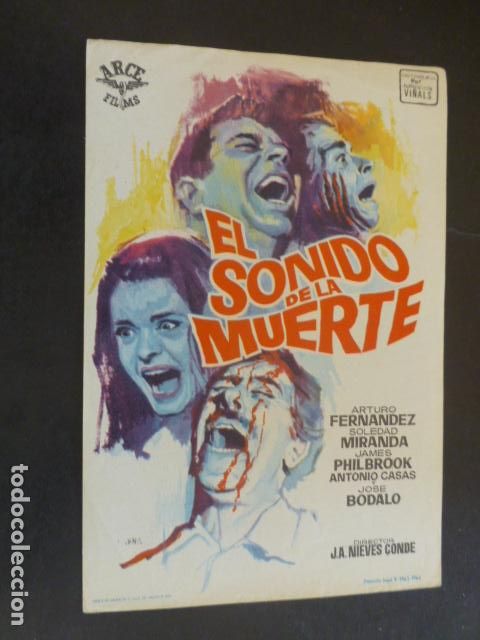 Cine: EL SONIDO DE LA MUERTE PROGRAMA DE MANO SIN PUBLICIDAD - Foto 1