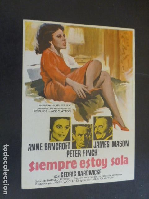 Cine: SIEMPRE ESTOY SOLA PROGRAMA DE MANO SIN PUBLICIDAD - Foto 1