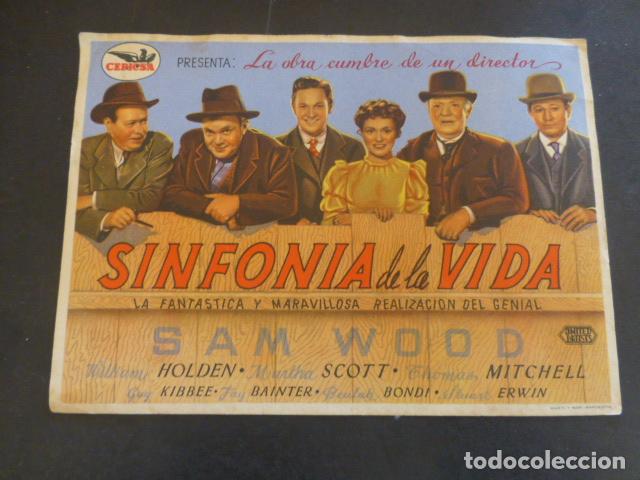 Cine: SINFONIA DE LA VIDA PROGRAMA DE MANO SIN PUBLICIDAD - Foto 1
