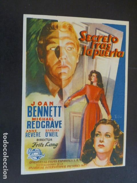 Cine: SECRETO TRAS LA PUERTA PROGRAMA DE MANO SIN PUBLICIDAD - Foto 1