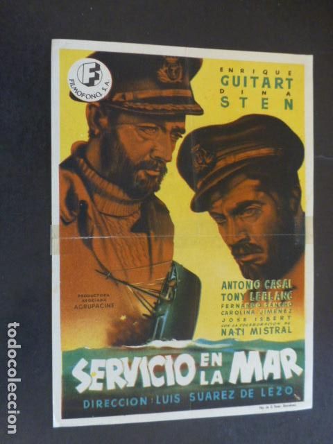 Cine: SERVICIO EN LA MAR PROGRAMA DE MANO SIN PUBLICIDAD - Foto 1