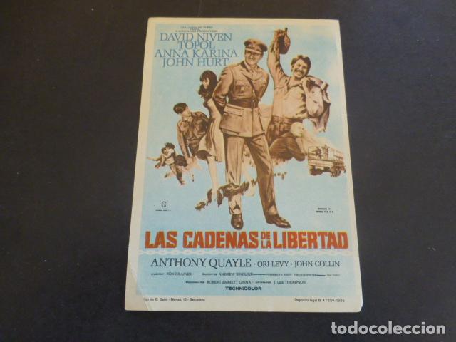 Cine: LAS CADENAS DE LA LIBERTAD PROGRAMA DE MANO SIN PUBLICIDAD - Foto 1