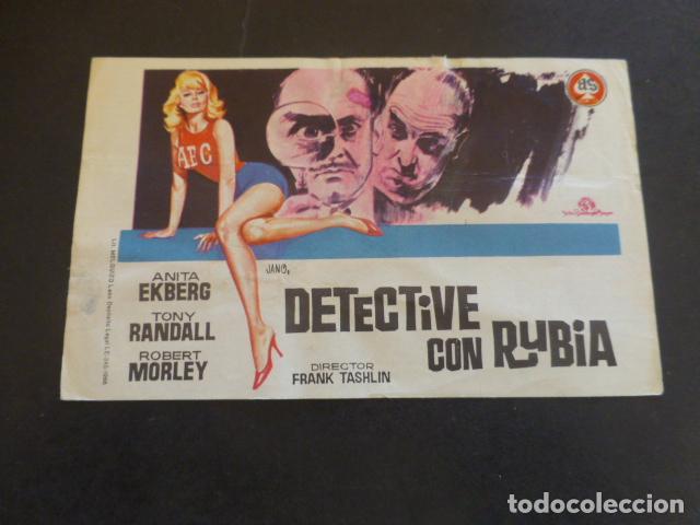 Cine: DETECTIVE CON RUBIA PROGRAMA DE MANO SIN PUBLICIDAD - Foto 1