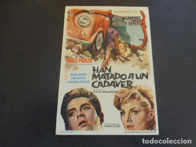Cine: HAN MATADO A UN CADAVER PROGRAMA DE MANO SIN PUBLICIDAD - Foto 1
