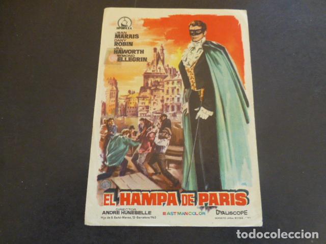 Cine: EL HAMPA DE PARIS PROGRAMA DE MANO SIN PUBLICIDAD - Foto 1