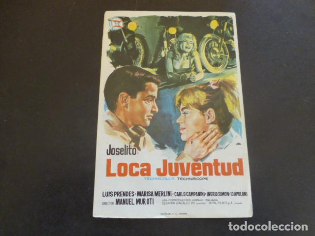 Cine: LOCA JUVENTUD PROGRAMA DE MANO SIN PUBLICIDAD - Foto 1