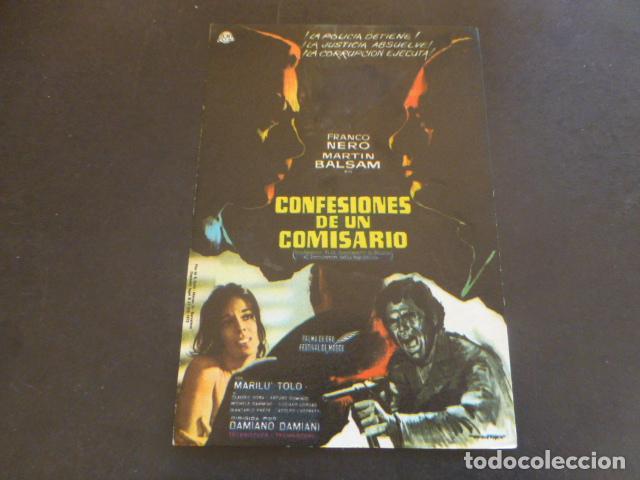 Cine: CONFESIONES DE UN COMISARIO PROGRAMA DE MANO SIN PUBLICIDAD - Foto 1