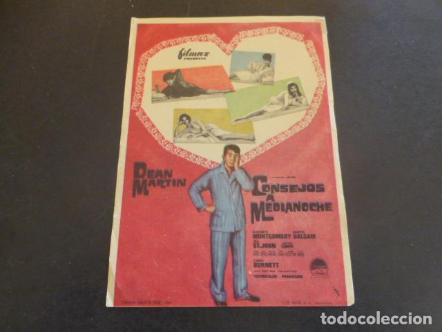 Cine: CONSEJOS A MEDIA NOCHE PROGRAMA DE MANO SIN PUBLICIDAD - Foto 1
