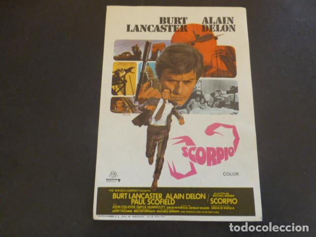 Cine: SCORPIO PROGRAMA DE MANO SIN PUBLICIDAD - Foto 1