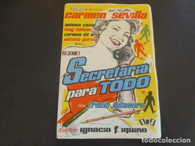 Cine: SECRETARIA PARA TODO PROGRAMA DE MANO SIN PUBLICIDAD - Foto 1