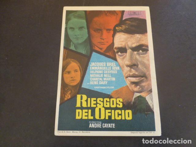 Cine: RIESGOS DEL OFICIO PROGRAMA DE MANO SIN PUBLICIDAD - Foto 1
