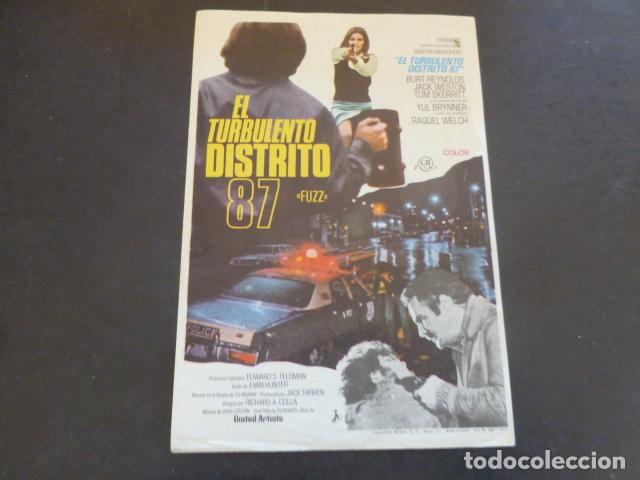 Cine: EL TURBULENTO DISTRITO 87 PROGRAMA DE MANO SIN PUBLICIDAD - Foto 1