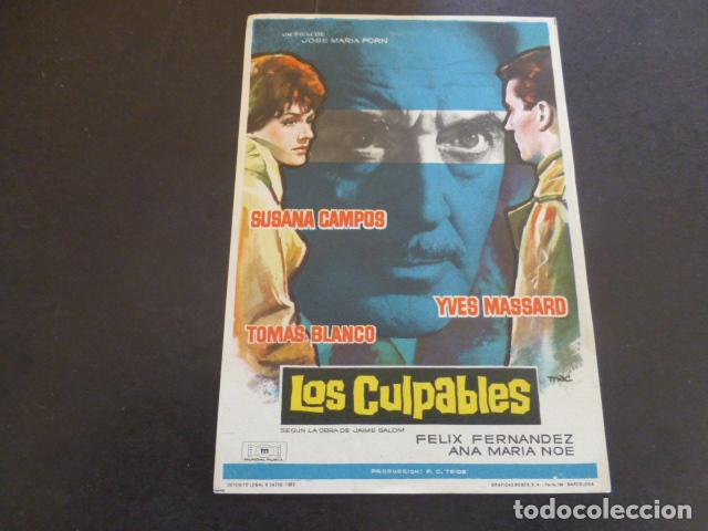 Cine: LOS CULPABLES PROGRAMA DE MANO SIN PUBLICIDAD - Foto 1