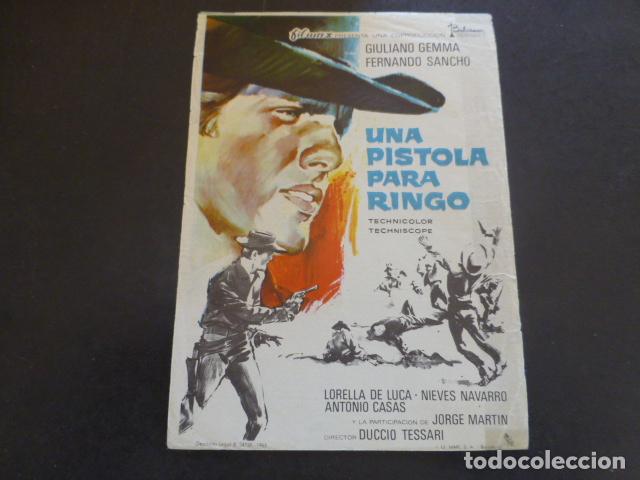 Cine: UNA PISTOLA PARA RINGO PROGRAMA DE MANO SIN PUBLICIDAD - Foto 1