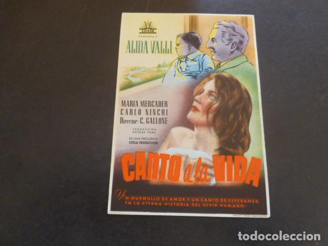 Cine: CANTO A LA VIDA PROGRAMA DE MANO SIN PUBLICIDAD - Foto 1