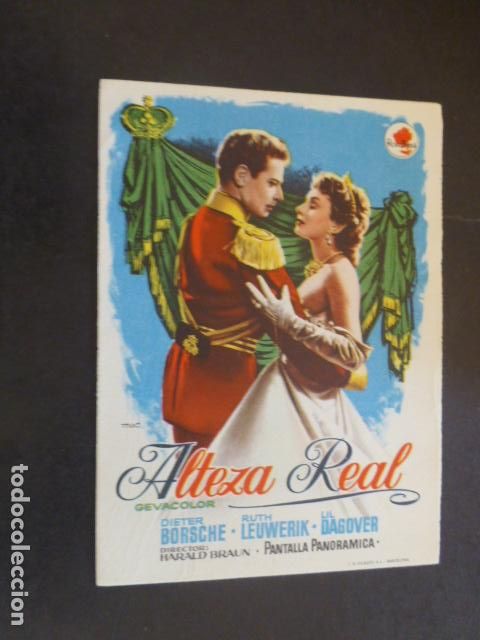 Cine: ALTEZA REAL PROGRAMA DE MANO SIN PUBLICIDAD - Foto 1